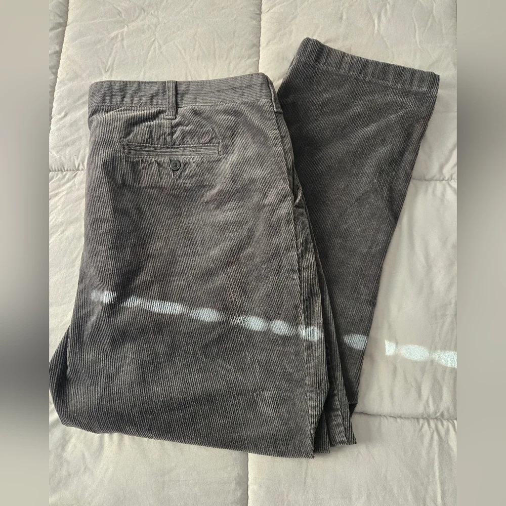 Nautica Men's Charcoal Corduroy Pants - Picture 1 of 4